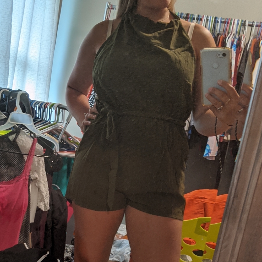 Olive Green Romper